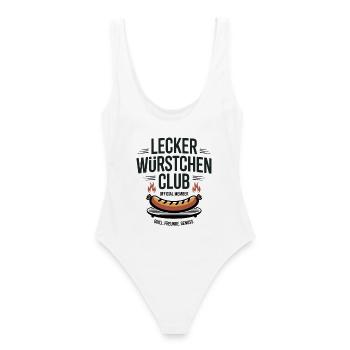 Würstchen Club Bratwurst Grillen JGA Grillmeister - Frauen Badeanzug - Weiß - Hinten - AI Model Female 172 dark (172cm)