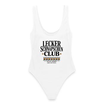 Lecker Schnäpschen Club Kneipe Saufen JGA Schnaps - Frauen Badeanzug - Weiß - Hinten - AI Model Female 172 dark (172cm)