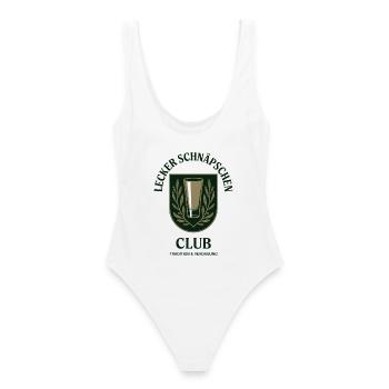 Lecker Schnäpschen Club Kneipe Saufen JGA Schnaps - Frauen Badeanzug - Weiß - Hinten - AI Model Female 172 dark (172cm)