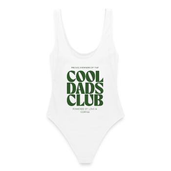 Cool Dads Club Papa Vatertag Geburtstag Kaffee - Frauen Badeanzug - Weiß - Hinten - AI Model Female 172 dark (172cm)