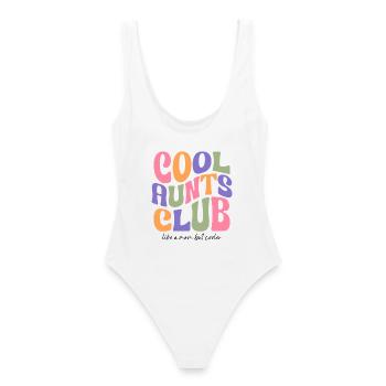 Cool Aunts Club Tante Aunt Gift Patentante Geburt - Frauen Badeanzug - Weiß - Hinten - AI Model Female 172 dark (172cm)