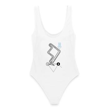 Parcours de régate Parcours de régate Parcours de voile - Maillot de bain femme - blanc - Dos - AI Model Female 172 dark (172cm)