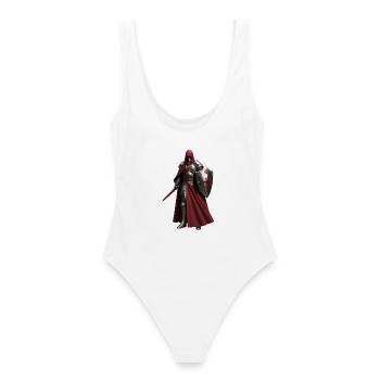TEMPLARIO_3 - Frauen Badeanzug - Weiß - Hinten - AI Model Female 172 dark (172cm)