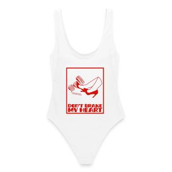 Ne Freine Pas, Mon Cœur Ne me brise pas le coeur - Maillot de bain femme - blanc - Dos - AI Model Female 172 dark (172cm)