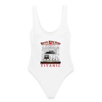 TITANIC création Louis RUNEMBERG © Adagp - Maillot de bain femme - blanc - Dos - AI Model Female 172 dark (172cm)