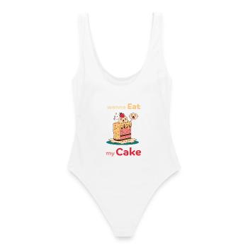 Freches Kuchen-spaß-design - Frauen Badeanzug - Weiß - Hinten - AI Model Female 172 dark (172cm)