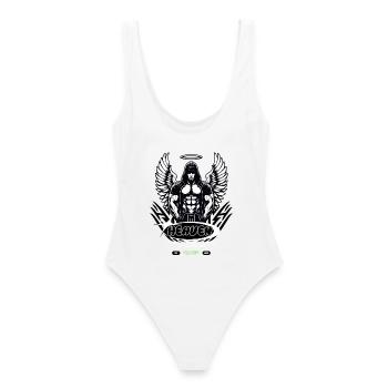 Heaven's Guardian Engel - Streetwear Graphic - Frauen Badeanzug - Weiß - Hinten - AI Model Female 172 dark (172cm)