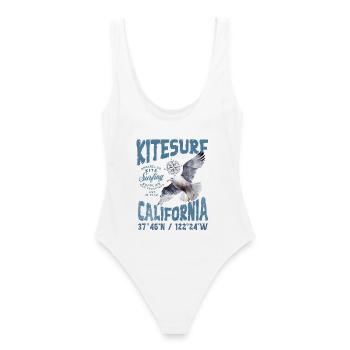 Kitesurf en Californie - Maillot de bain femme - blanc - Dos - AI Model Female 172 dark (172cm)