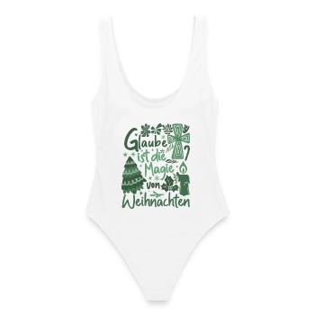 La foi est la magie du design bohème de Noël - Maillot de bain femme - blanc - Dos - AI Model Female 172 dark (172cm)