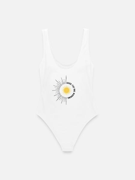 Good Fuc*ing Morning Design - Frauen Badeanzug - Weiß