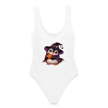 Halloween-Pinguinpinguin - Frauen Badeanzug - Weiß - Hinten - AI Model Female 172 dark (172cm)
