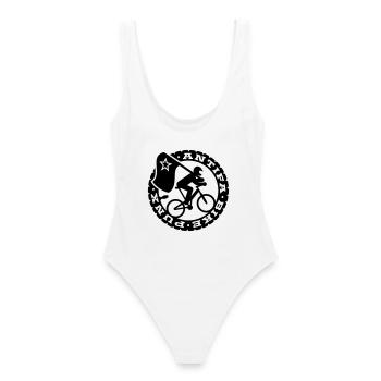 Antifa vélo Punks - Maillot de bain femme - blanc - Dos - AI Model Female 172 dark (172cm)