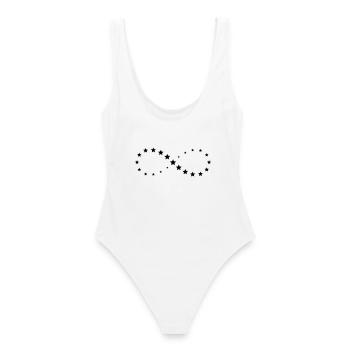 Étoiles étoiles infini signe cadeau chance - Maillot de bain femme - blanc - Dos - AI Model Female 172 dark (172cm)