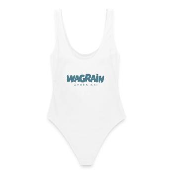 Wagrain Après-Ski Wintersport (Blau) - Frauen Badeanzug - Weiß - Hinten - AI Model Female 172 dark (172cm)