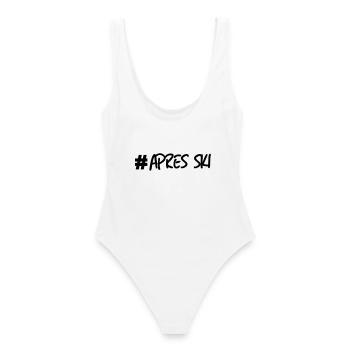 #Apresski - Frauen Badeanzug - Weiß - Hinten - AI Model Female 172 dark (172cm)
