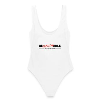 Unüberholbar - Frauen Badeanzug - Weiß - Hinten - AI Model Female 172 dark (172cm)