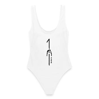 Be The 1x - Women's Swimsuit - white - Back - AI Model Female 172 dark (172cm)