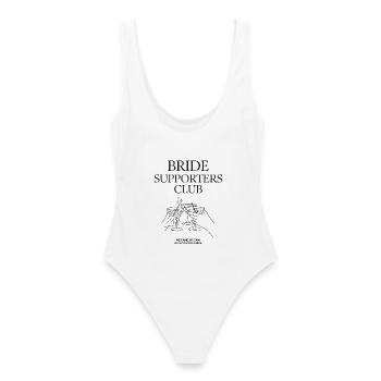 Bride Supporters Club - Chemise pour enterrement de vie de garçon - Maillot de bain femme - blanc - Dos - AI Model Female 172 dark (172cm)