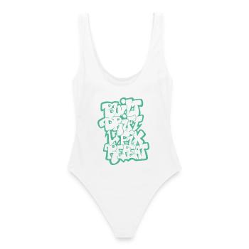 Dérivée construite Fix Répéter 04 - Maillot de bain femme - blanc - Dos - AI Model Female 172 dark (172cm)