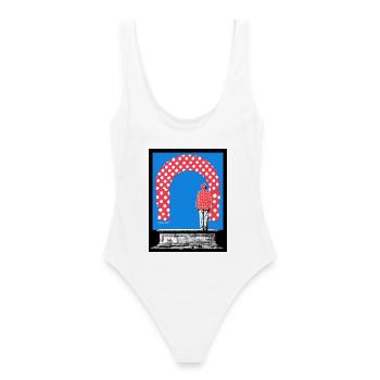Reality - Women's Swimsuit - white - Back - AI Model Female 172 dark (172cm)