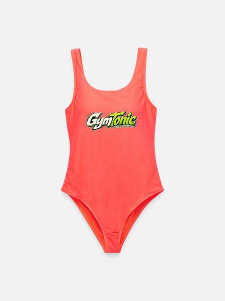 GymTonic – Trinkfitness - Frauen Badeanzug - Korallenrot