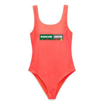 MadhouseHunter - Frauen Badeanzug - Korallenrot - Vorne - AI Model Female 172 light (172cm)