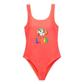 Lia Einhorn - Maillot de bain femme - corail - Devant - AI Model Female 172 light (172cm)