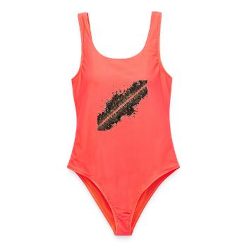 Offroad Reifenprofil Mud Dirt Track - Frauen Badeanzug - Korallenrot - Vorne - AI Model Female 172 light (172cm)