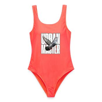 Urban Master Taube - Frauen Badeanzug - Korallenrot - Vorne - AI Model Female 172 light (172cm)