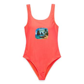 Phuket Thailand - Frauen Badeanzug - Korallenrot - Vorne - AI Model Female 172 light (172cm)