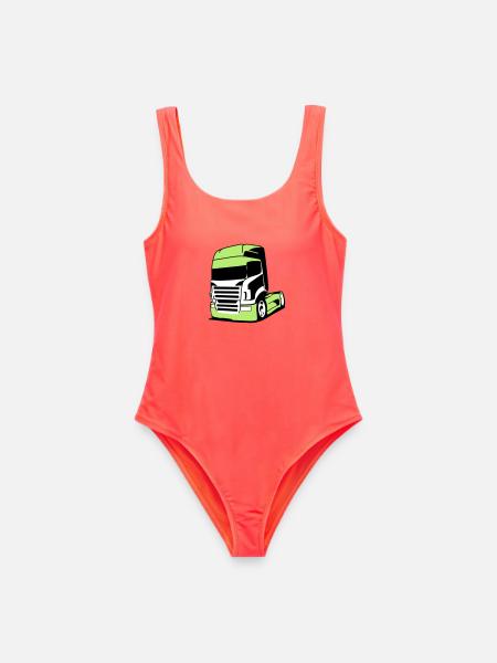 Striking V8 truck - Women's Swimsuit - coral