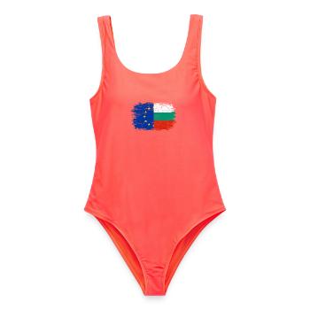 Hinweis Fusion EU Bulgarischer Pinsel - Frauen Badeanzug - Korallenrot - Vorne - AI Model Female 172 light (172cm)