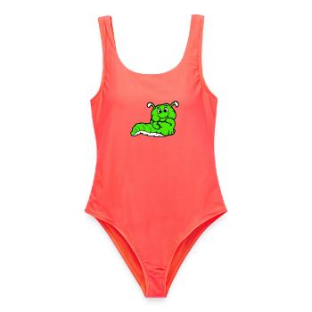 Chenille Ver Timide Amicale Curieux - Maillot de bain femme - corail - Devant - AI Model Female 172 light (172cm)