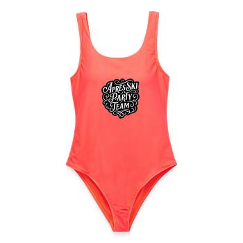 Équipe de la fête d’après-ski - Maillot de bain femme - corail - Devant - AI Model Female 172 light (172cm)