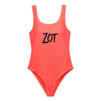 Zot – Chemises flamandes statement - Maillot de bain femme - corail - Devant - AI Model Female 172 light (172cm)