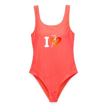 Un design intemporel pour femmes en handball simple - Maillot de bain femme - corail - Devant - AI Model Female 172 light (172cm)