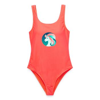 Image de rêve de licorne néon - Maillot de bain femme - corail - Devant - AI Model Female 172 light (172cm)