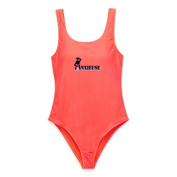 Anxieuse - Maillot de bain femme - corail - Devant - AI Model Female 172 light (172cm)