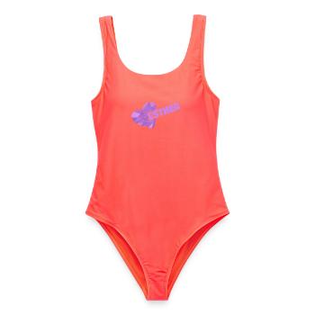 Esther dans le rôle de Kroenchen - Maillot de bain femme - corail - Devant - AI Model Female 172 light (172cm)