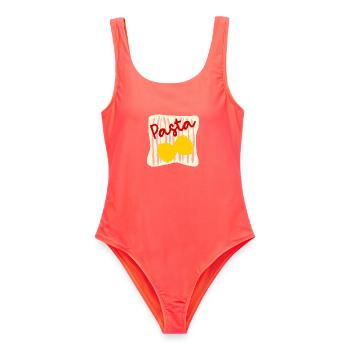 Farfalle Pasta Küche - Frauen Badeanzug - Korallenrot - Vorne - AI Model Female 172 light (172cm)