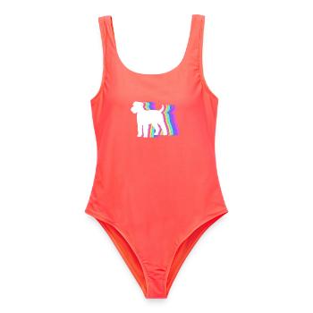 Wheaten Terrier - Frauen Badeanzug - Korallenrot - Vorne - AI Model Female 172 light (172cm)