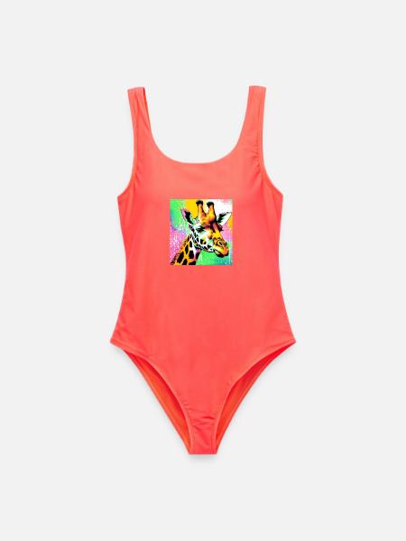 giraffe - Women's Swimsuit - coral