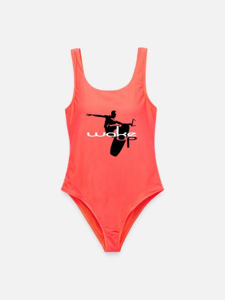 Wakeboard wake up wakeboarding - Frauen Badeanzug - Korallenrot