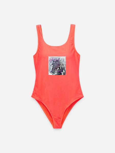 Hey Girl Horse Head - Frauen Badeanzug - Korallenrot