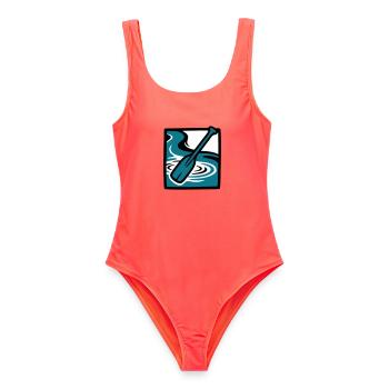 Icône de l’eau de la rivière Paddle - Maillot de bain femme - corail - Devant - AI Model Female 172 light (172cm)
