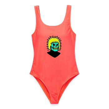 Skullman avec une coiffure cool - Maillot de bain femme - corail - Devant - AI Model Female 172 light (172cm)