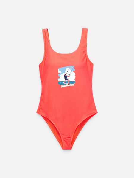 Kitesurfer - Frauen Badeanzug - Korallenrot