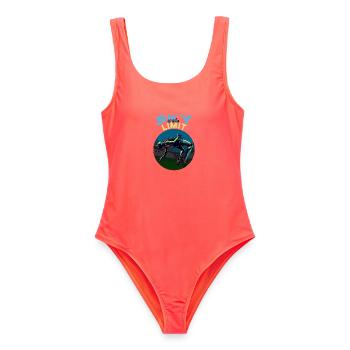 High jump: Sky is the limit! - Women's Swimsuit - coral - Front - AI Model Female 172 light (172cm)