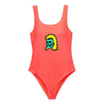 Crâne de mulet - Maillot de bain femme - corail - Devant - AI Model Female 172 light (172cm)