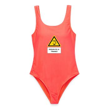 Requin de la finance - Maillot de bain femme - corail - Devant - AI Model Female 172 light (172cm)